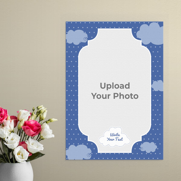 Custom Sky and Clouds with Feather Appear Quotation Design: Portrait Aluminium Photo Frame with Image Printing – PrintShoppy Photo Frames