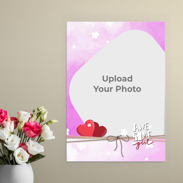Custom Awesome Girl Design: Portrait Aluminium Photo Frame with Image Printing – PrintShoppy Photo Frames