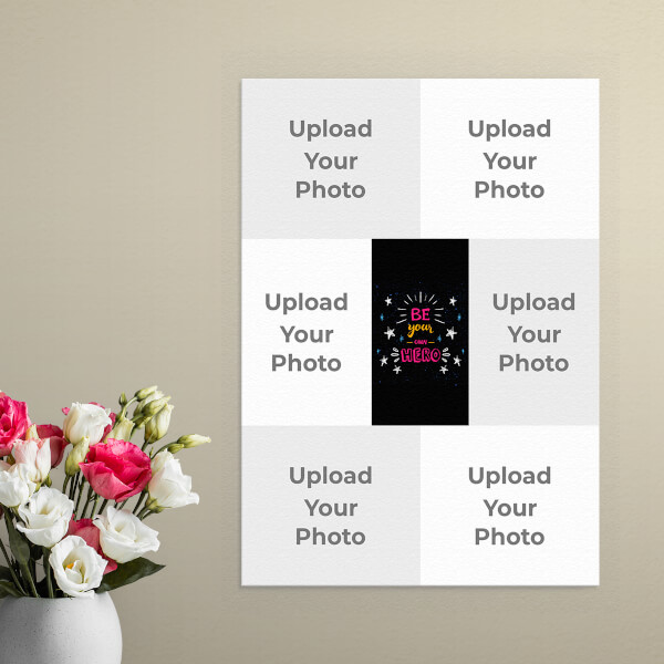 Custom Be Your Own Hero Design: Portrait Aluminium Photo Frame with Image Printing – PrintShoppy Photo Frames