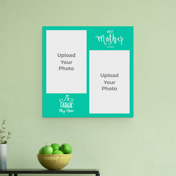 Custom Best Mother and Father Quotation Design: Square Aluminium Photo Frame with Image Printing – PrintShoppy Photo Frames