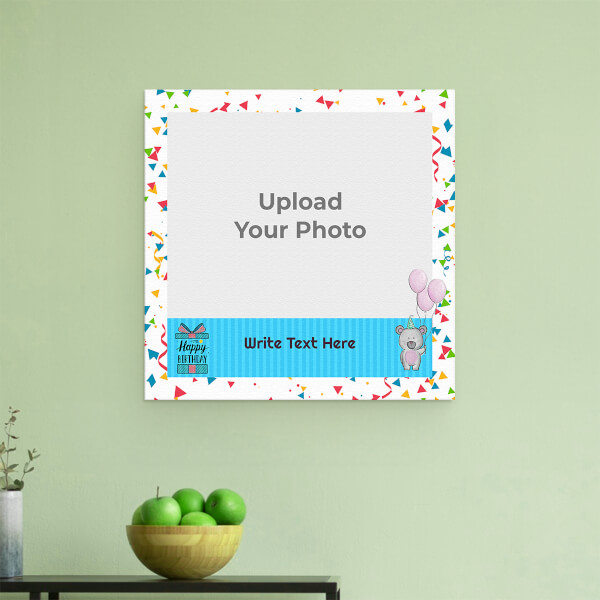 Custom Kids Happy Birthday Design: Square Aluminium Photo Frame with Image Printing – PrintShoppy Photo Frames
