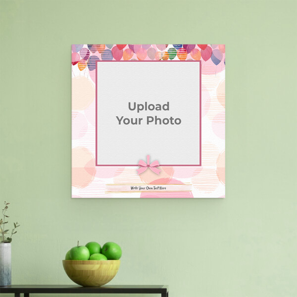 Custom Abstract Balloons with Ribbon Frame Design: Square Aluminium Photo Frame with Image Printing – PrintShoppy Photo Frames