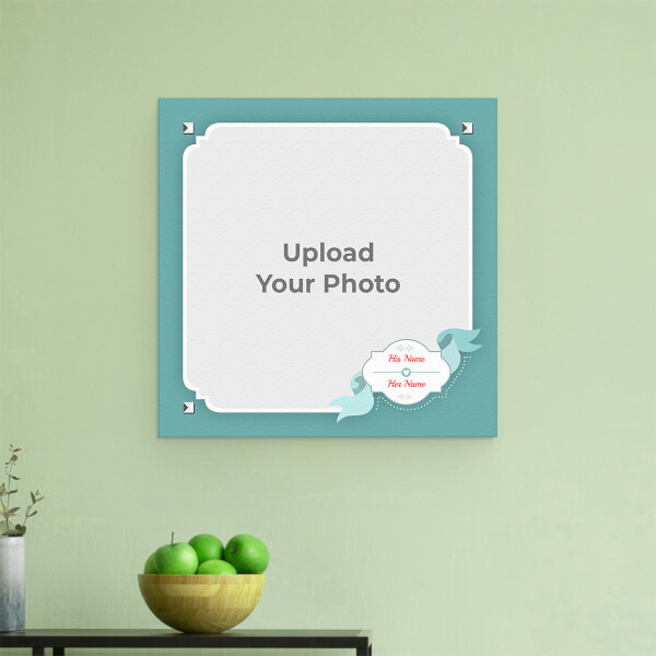 Custom Vintage Frame with A Ribbon Design: Square Aluminium Photo Frame with Image Printing – PrintShoppy Photo Frames