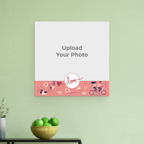 Custom Love Cycle Design: Square Aluminium Photo Frame with Image Printing – PrintShoppy Photo Frames