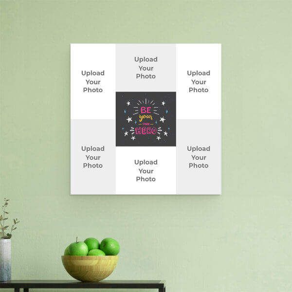 Custom Be Your Own Hero Design: Square Aluminium Photo Frame with Image Printing – PrintShoppy Photo Frames