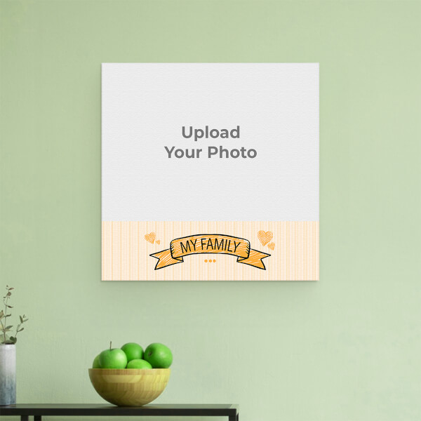 Custom My Family Theme: Square Aluminium Photo Frame with Image Printing – PrintShoppy Photo Frames