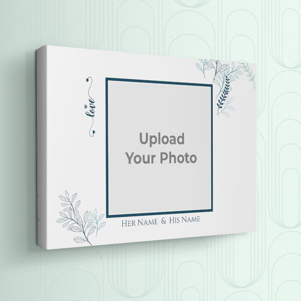 Custom Florals Love Frame Design: Landscape canvas Photo Frame with Image Printing – PrintShoppy Photo Frames