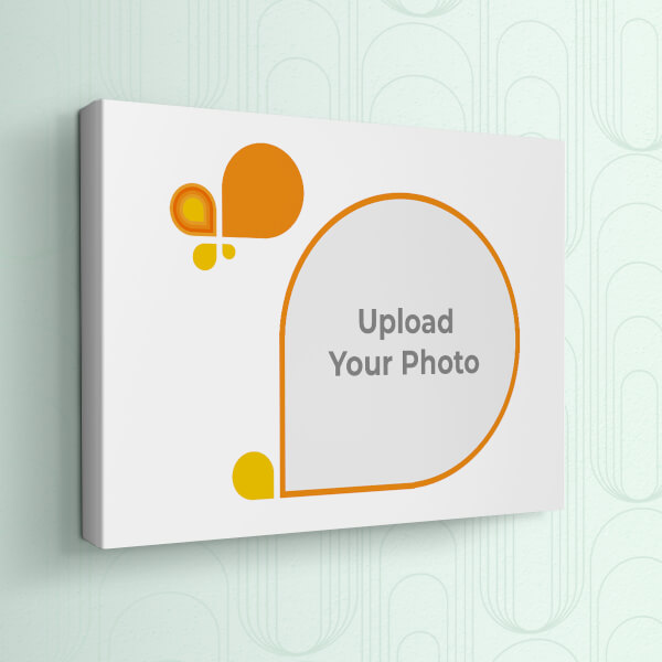 Custom Orange Colour Abstracts Design: Landscape canvas Photo Frame with Image Printing – PrintShoppy Photo Frames