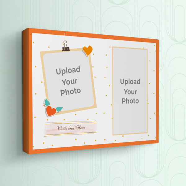 Custom Love Angel in Golden Rain Design: Landscape canvas Photo Frame with Image Printing – PrintShoppy Photo Frames