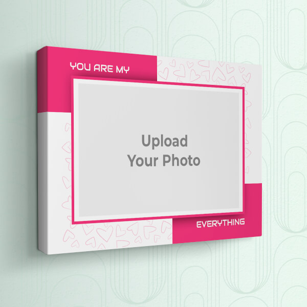 Custom You Are My Everything with Love Sketch Design: Landscape canvas Photo Frame with Image Printing – PrintShoppy Photo Frames