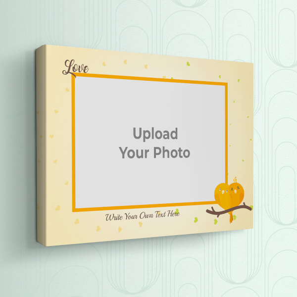 Custom Singing Love Birds Design: Landscape canvas Photo Frame with Image Printing – PrintShoppy Photo Frames