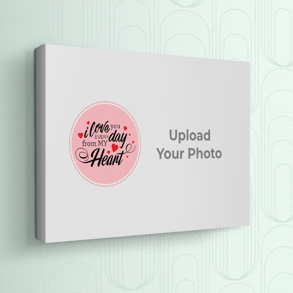 Custom Love Quotation with Dotted Circle Design: Landscape canvas Photo Frame with Image Printing – PrintShoppy Photo Frames