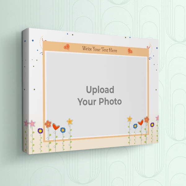 Custom Happy Birthday Wishes with Confetti Design: Landscape canvas Photo Frame with Image Printing – PrintShoppy Photo Frames