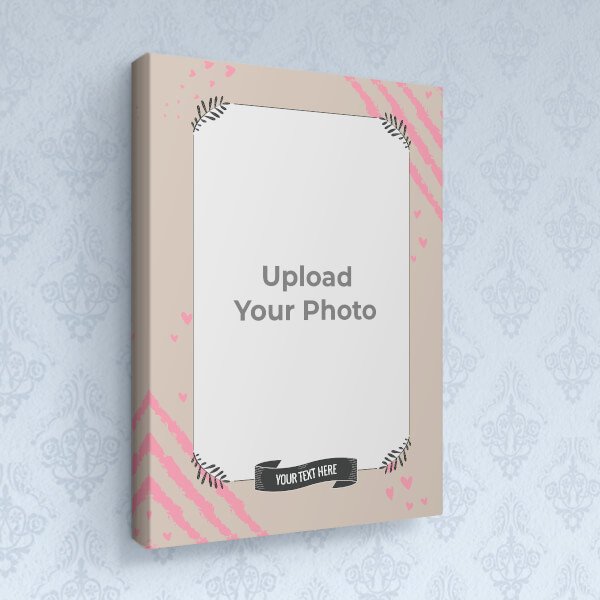 Custom Love Sketch Background with Floral Frame Design: Portrait canvas Photo Frame with Image Printing – PrintShoppy Photo Frames