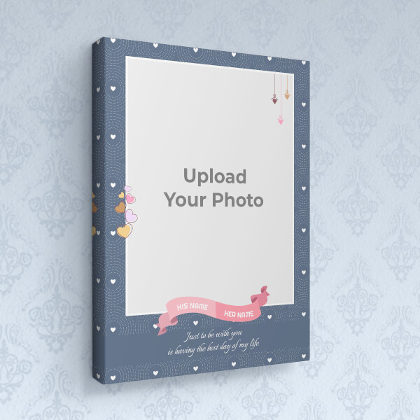 Custom Abstract Background with Love Hangings Frame Design: Portrait canvas Photo Frame with Image Printing – PrintShoppy Photo Frames