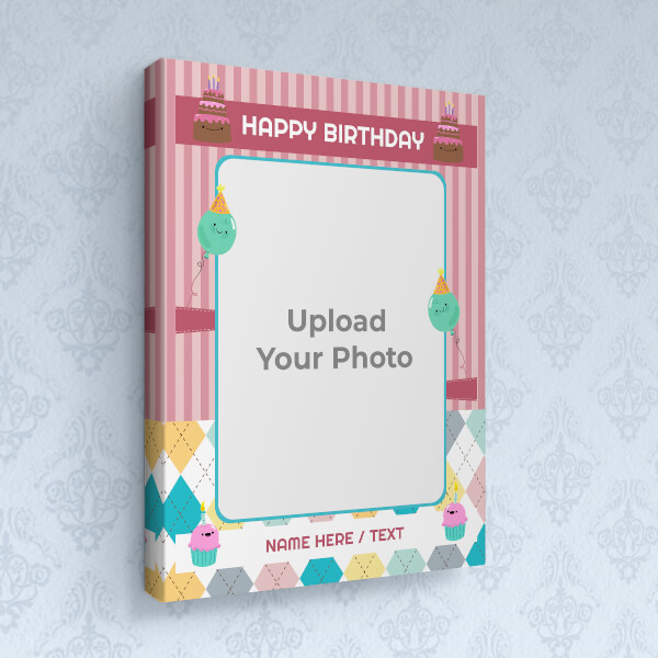 Custom Birthday Cake Design: Portrait canvas Photo Frame with Image Printing – PrintShoppy Photo Frames