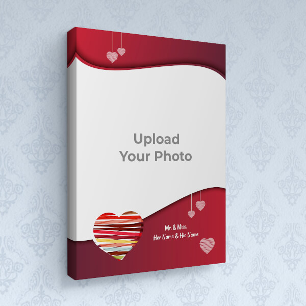 Custom Hanging Hearts Design: Portrait canvas Photo Frame with Image Printing – PrintShoppy Photo Frames