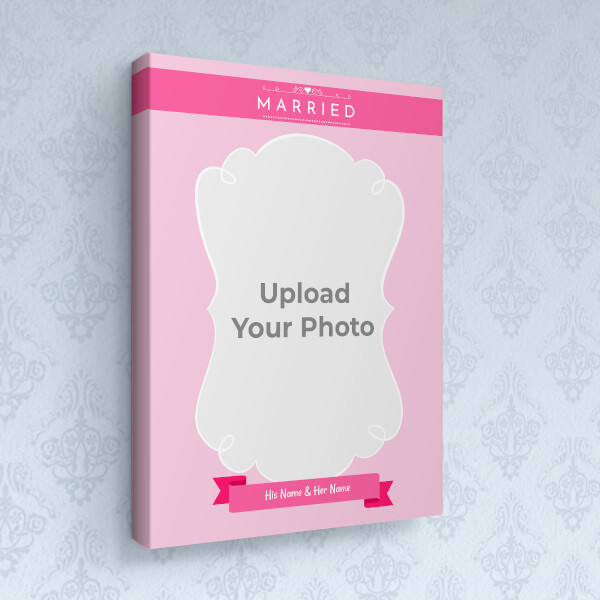 Custom Vintage Frame with Heart Symbols in Background Design: Portrait canvas Photo Frame with Image Printing – PrintShoppy Photo Frames