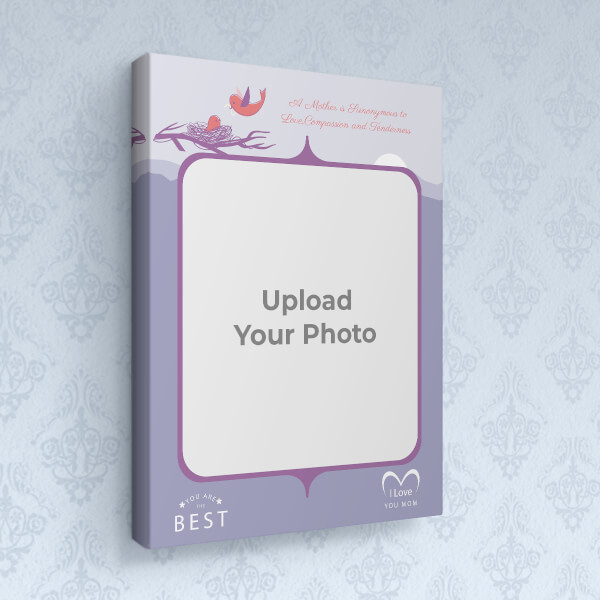 Custom Birds Nest with Best Mom Quotation Design: Portrait canvas Photo Frame with Image Printing – PrintShoppy Photo Frames