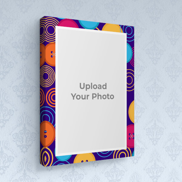 Custom Buttons Background Design: Portrait canvas Photo Frame with Image Printing – PrintShoppy Photo Frames