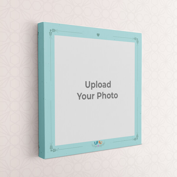 Custom Floral Border with Birds Nest: Square canvas Photo Frame with Image Printing – PrintShoppy Photo Frames
