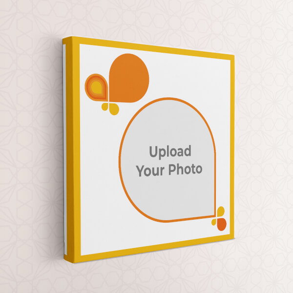 Custom Orange Colour Abstracts Design: Square canvas Photo Frame with Image Printing – PrintShoppy Photo Frames