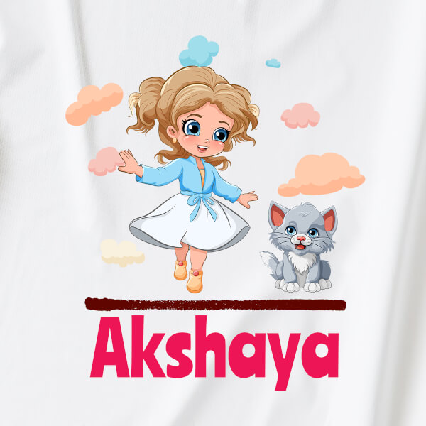 Custom The Cute Baby and The Adorable Kitten General Dungaree Design