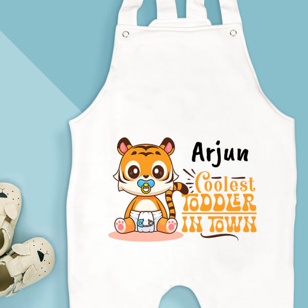 Custom The Coolest Toddler in Town General Dungaree Design