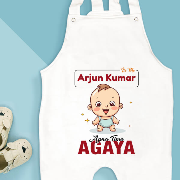 Custom Apna Time Agaya Milestone Collection Dungaree Design