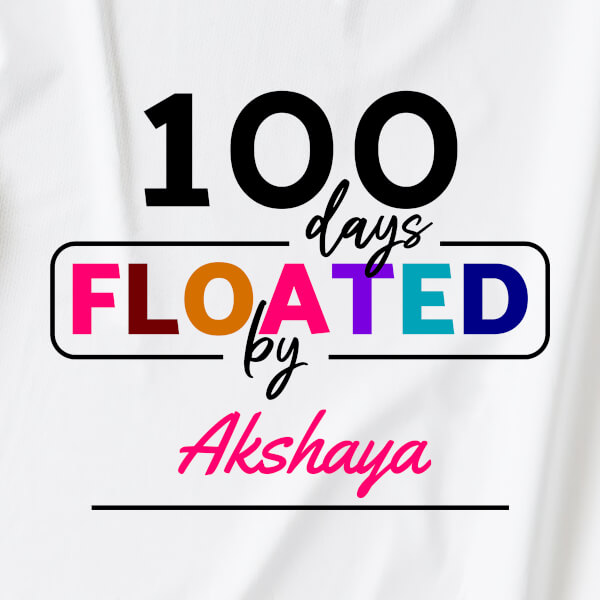 Custom 100 Days Floated by The Baby Milestone Collection Dungaree Design
