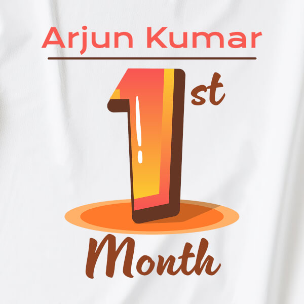 Custom 1st Month of The Baby Monthly Birthday Dungaree Design