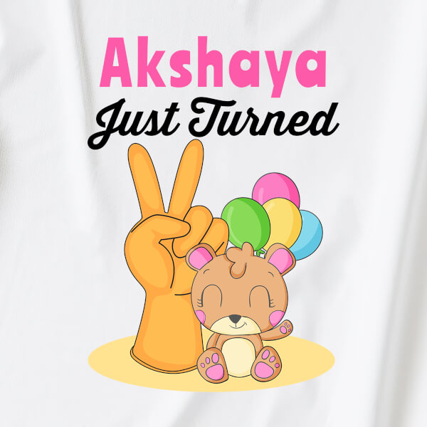 Custom Just Turned 2 Monthly Birthday Dungaree Design
