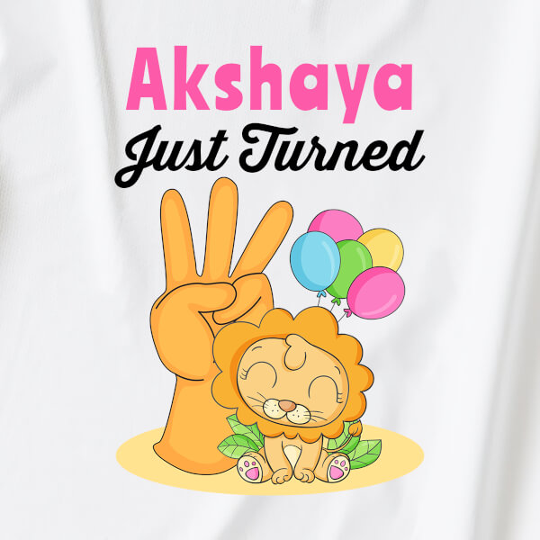 Custom Just Turned 3 Monthly Birthday Dungaree Design