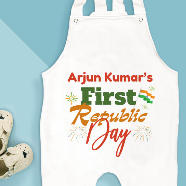 Custom 1st Repubilc Day For The Baby Special Days Dungaree Design