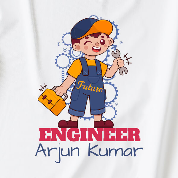 Custom Cute Kid Engineer Future Heros Hoodie Design