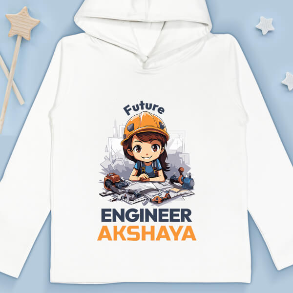 Custom The Future Engineer with Tools Future Heros Hoodie Design