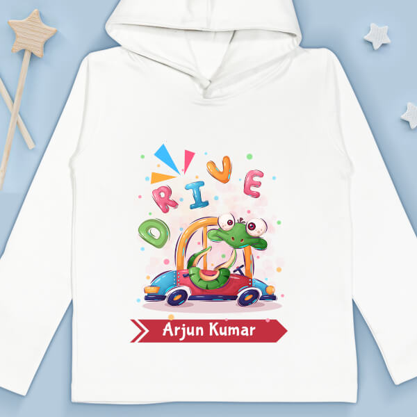 Custom The Cute Driving Snake General Hoodie Design