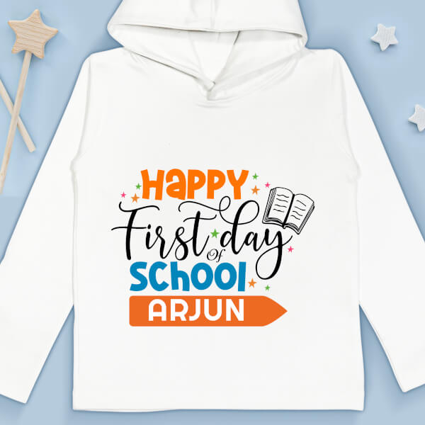 Custom Happy First Day of School Milestone Collection Hoodie Design