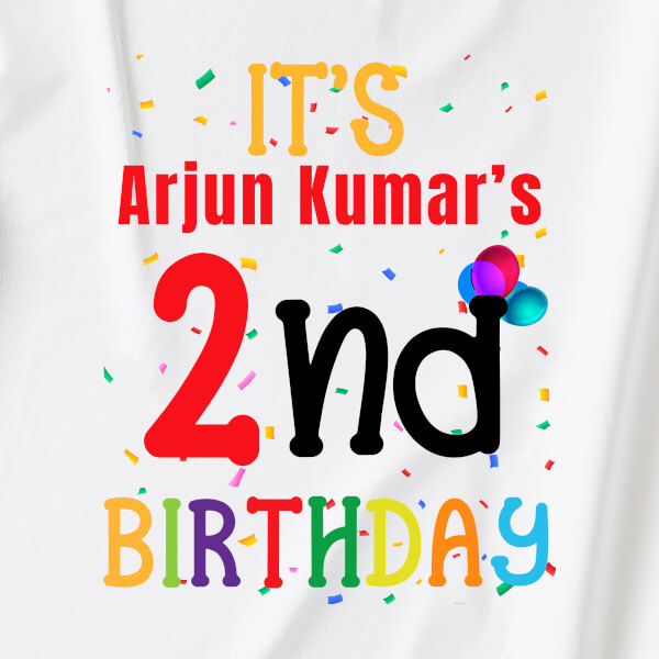 Custom Its 2nd Birthday of The Kid Yearly Birthday Hoodie Design