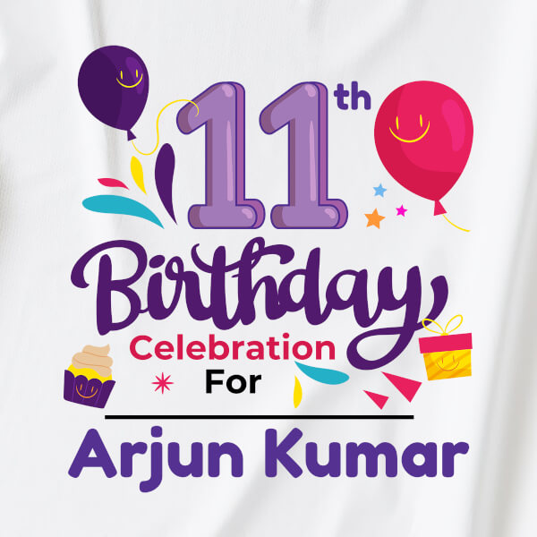 Custom 11th Birthday Celebration For The Kid Yearly Birthday Hoodie Design