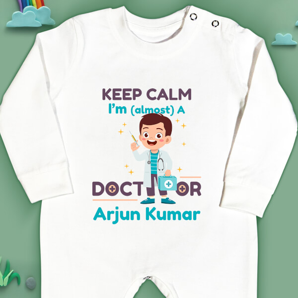 Custom Keep Calm I Am Almost A Doctor Future Heros Jumpsuit Design