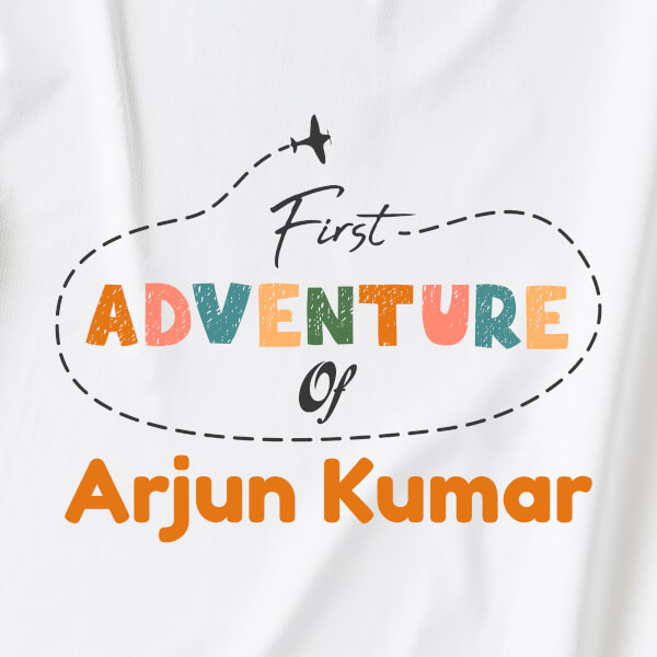 Custom First Adventure of The Baby Milestone Collection Jumpsuit Design