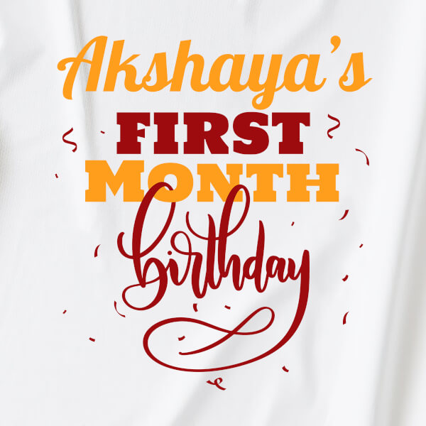 Custom First Month Birthday Monthly Birthday Jumpsuit Design
