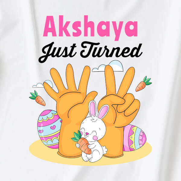 Custom Just Turned 7 Monthly Birthday Jumpsuit Design