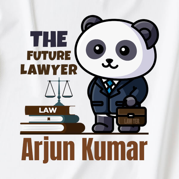 Custom The Future Lawyer Cute Panda Future Heros Rompers Design