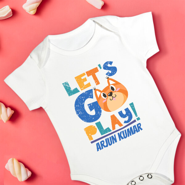 Custom Lets Go Play General Rompers Design