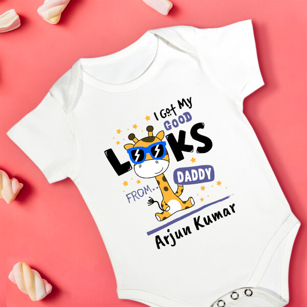 Custom I Got My Good Looks From Daddy General Rompers Design