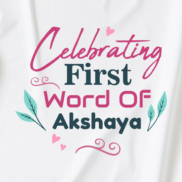 Custom Celebrating First Word of The Baby Milestone Collection Rompers Design