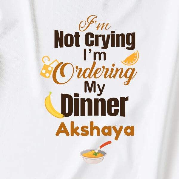 Custom I Am Not Crying I Am Ordering My Dinner Milestone Collection Rompers Design