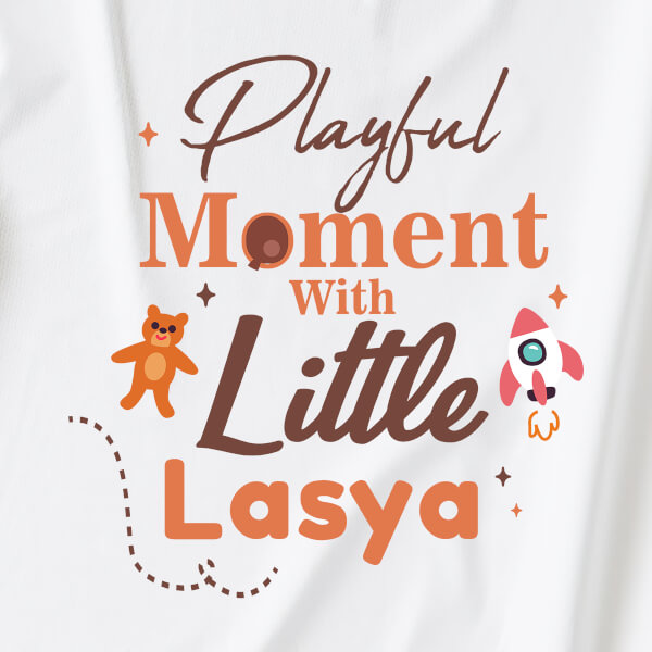 Custom Playful Moment with Little Baby Milestone Collection Rompers Design